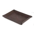 Bey Berk International Bey-Berk International UC102N Rustic Leatherette Rectangular Valet Tray; Brown ; Large UC102N